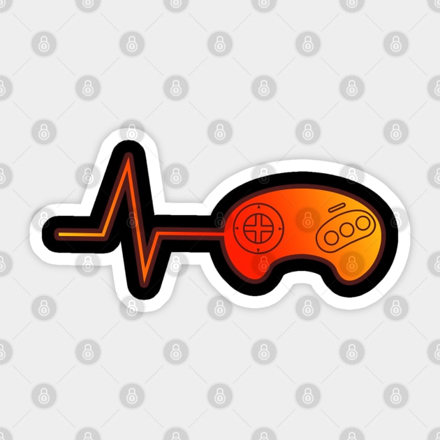 Video game controller Heartbeat Sticker by Scar